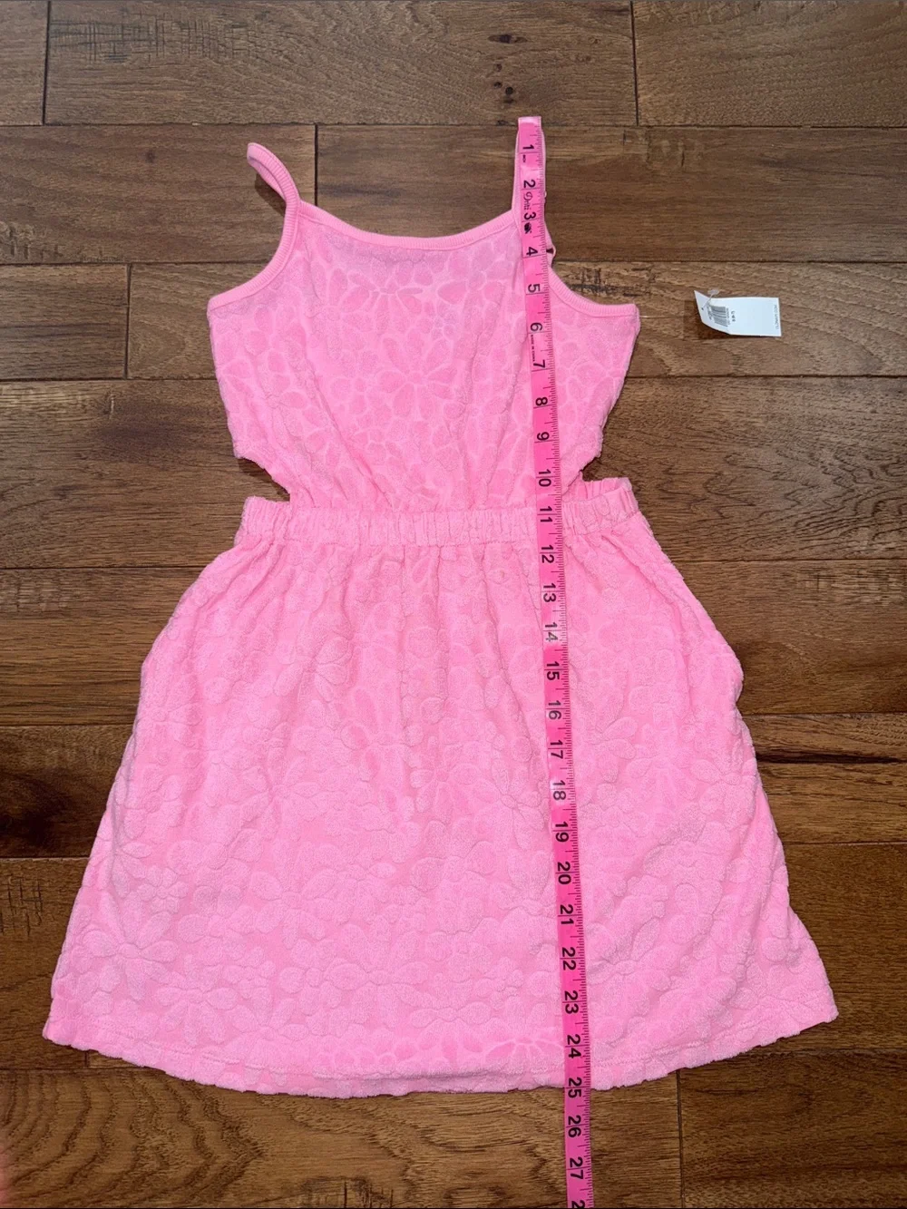 Girls Old Navy Sleeveless Terry Side-Cutout Floral Pink Dress - Size S (6/7)